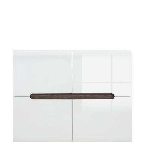 Фото тумбы AZTECA TRIO SFK4D/8/11 BRW белый / белый глянец - вид спереди