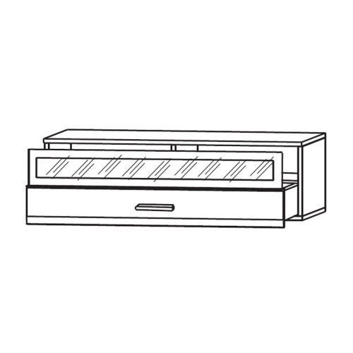 На фото схема наповнення тумби ТВ ВУШЕР RTV1SW Гербор