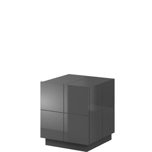 Фото прикроватной тумбочки REJA CAMA MEBLE графит глянец на цоколе
