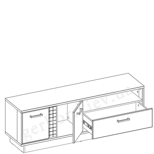 Фото тумбы под телевизор DORIAN DN1 BOGFRAN – схема наполнения