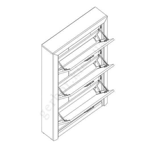 Фото тумби для взуття КОЕН BUT3D Гербор - схема наповнення