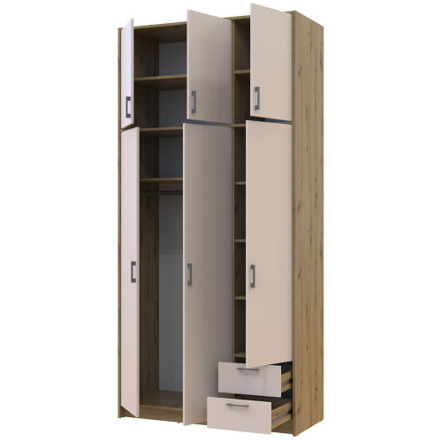 РОНДІ Шафа з високою антресоллю 3 ДСП ДОРОС (DOROS) 121х52х260