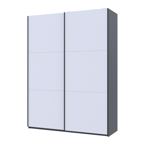 Фото шафи-купе 2 ДСП G-КАЙЗЕР ДОРОС (DOROS) 180х60х240 графіт / білий