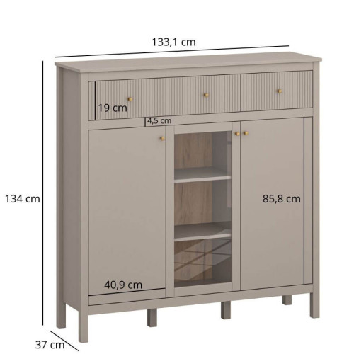 Фото буфету KLEO 2D1W3S MEBELBOS – розміри