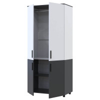 ТОРН Шафа 2 ДСП штанга ДОРОС (DOROS) антрацит / білий