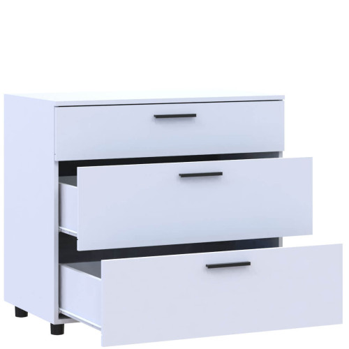 Фото білого комода ТОРН 3Ш ДОРОС (DOROS)