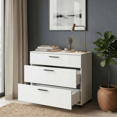Фото білого комода ТОРН 3Ш ДОРОС (DOROS)