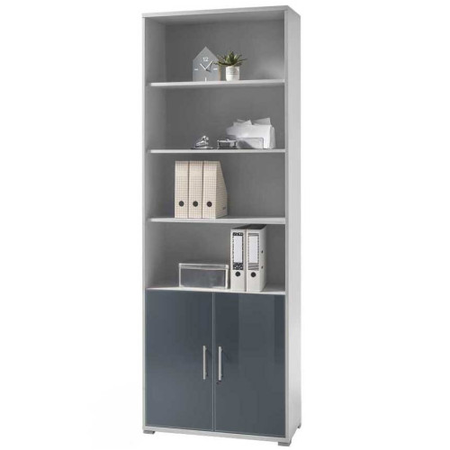 Фото стеллажа OFFICE LUX REG2D/220 BRW - вид сбоку