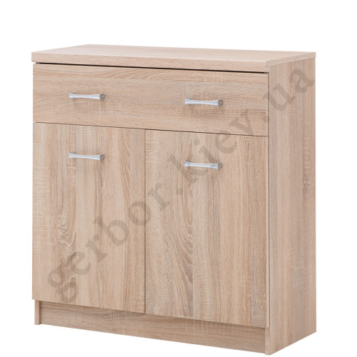 На фото вид сбоку тумбы KOM 2D1S_80 TOP-MIX VMV Holding дуб сонома