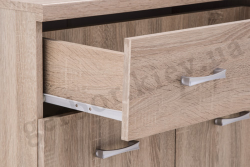 На фото выдвижной ящик тумбы KOM 2D1S_80 TOP-MIX VMV Holding дуб сонома