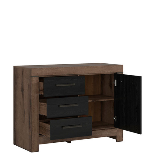 Фото наполнения тумбы BALIN KOM1D3S BRW дуб монастери / дуб черный