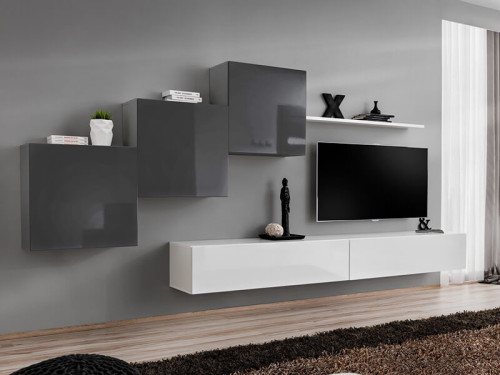 Фото гостиной SWITCH X GW ASM MEBLE графит / белый