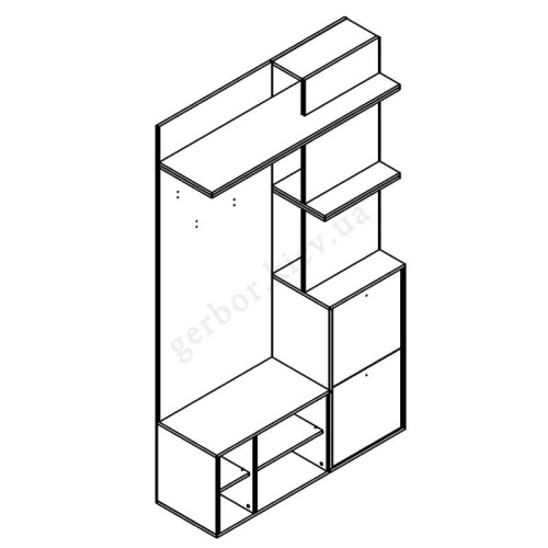 Фото передпокою ЛУЇЗА Гербор – схема лівостороннього збирання вішака