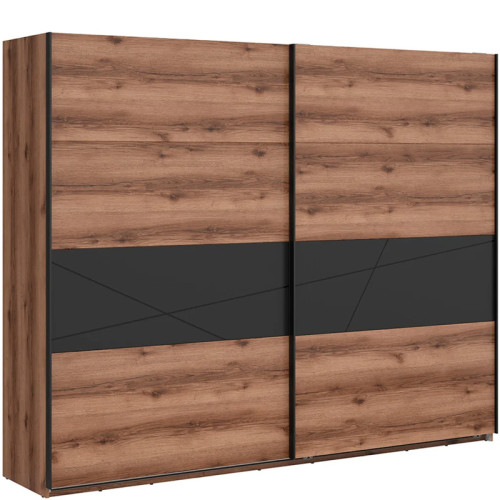 Фото шафи-купе FORN SZF/270 BRW дуб делано темний / чорний