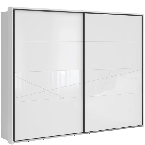 Фото шафи-купе FORN SZF/270 BRW білий глянець з додатковою декоративною панеллю