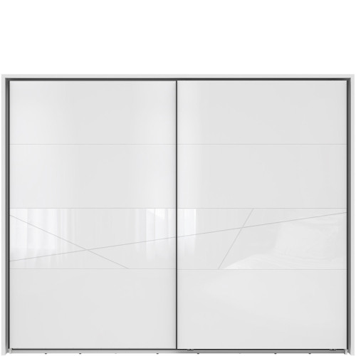 Фото шафи-купе FORN SZF/270 BRW білий глянець з додатковою декоративною панеллю – вигляд спереду