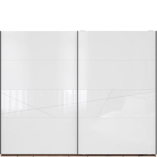 Фото шафи-купе FORN SZF/270 BRW дуб делано темний / білий глянець – вигляд спереду