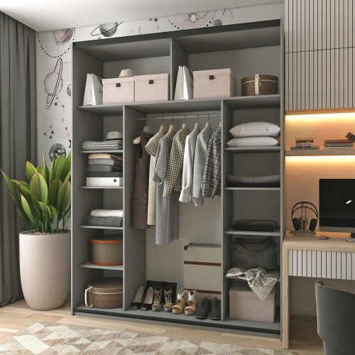 G-КАЙЗЕР Шафа-купе 1 ДСП / 1 Скло ДОРОС (DOROS) 180х60х240