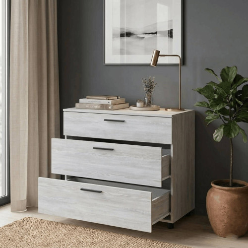 Фото комода ТОРН 3Ш ДОРОС (DOROS) сосна натті в інтер'єрі – наповнення