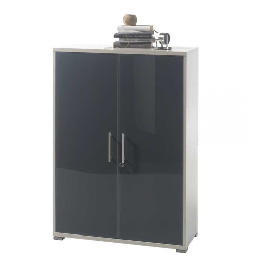 Фото тумбы OFFICE LUX REG2D/114 BRW - вид сбоку