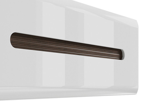 Фото навесного шкафа AZTECA TRIO SFW1K/4/11 BRW белый / белый глянец - ручка