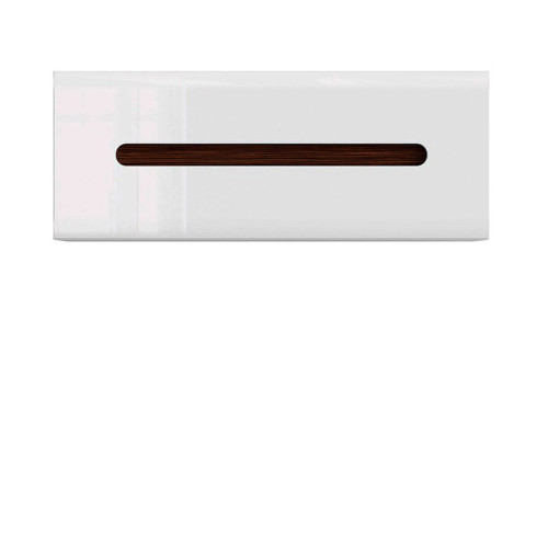 Фото навесного шкафа AZTECA TRIO SFW1K/4/11 BRW белый / белый глянец - вид спереди