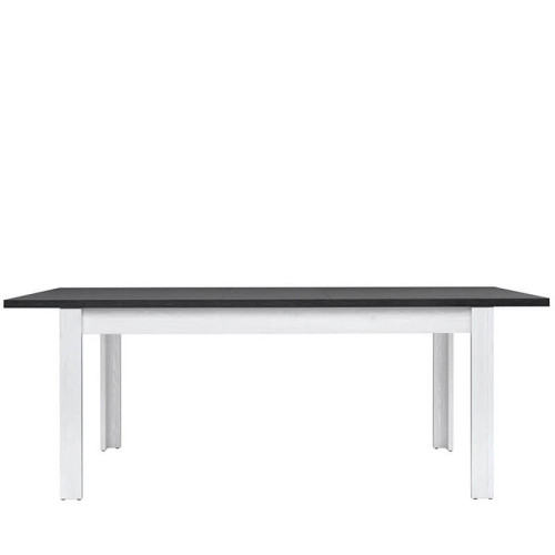 Фото обеденного стола HESEN STO/7/16 BRW лиственница sibiu светлая / сосна larico в разложенном виде