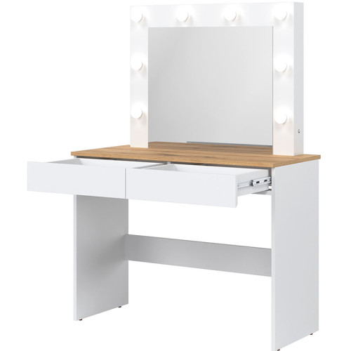 Фото туалетного столу REMI RM16 LIVEO BOGFRAN білий / дуб евок