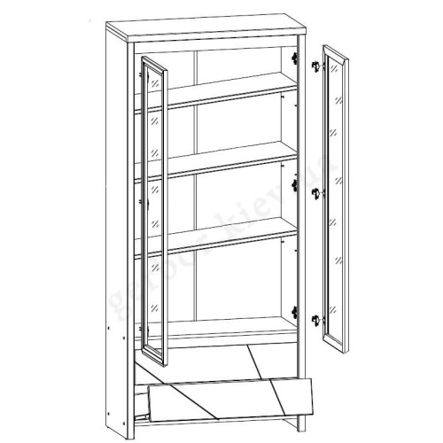 Фото  вітрини КАСПIАН білий сніг  REG2W2S БРВ (ВМК) – схема наповнення