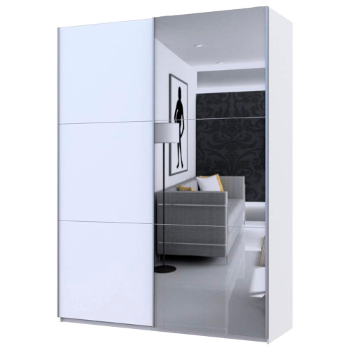 Фото шафи-купе 1 ДСП / 1 Дзеркало G-КАЙЗЕР ДОРОС (DOROS) 180х60х240 білий