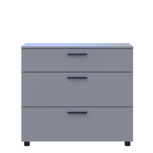Фото сірого комода ТОРН 3Ш ДОРОС (DOROS) – вигляд спереду 