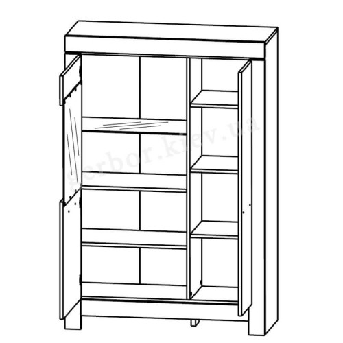 Фото вітрини REG1D1W БЕЛЕН Гербор – схема наповнення