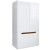 Фото шкафа AZTECA TRIO SZF2D/19/11 BRW белый / белый глянец