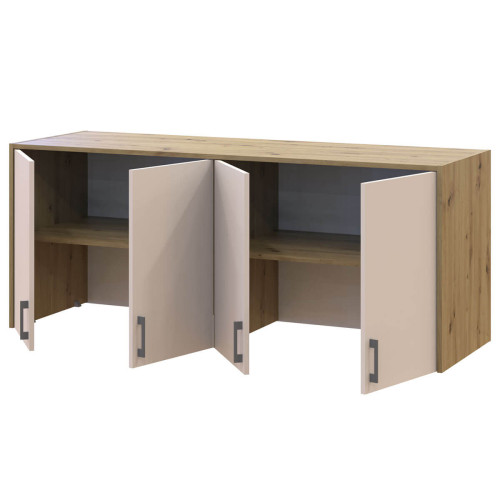 РОНДІ Шафа з дзеркалом та високою антресоллю 4 ДСП ДОРОС (DOROS) 160х52х260