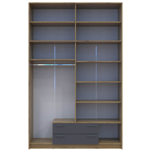 РОНДІ Шафа з дзеркалом та високою антресоллю 4 ДСП ДОРОС (DOROS) 160х52х260