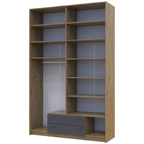 РОНДІ Шафа з дзеркалом та високою антресоллю 4 ДСП ДОРОС (DOROS) 160х52х260