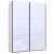 Фото шафи-купе 2 Скла G-КАЙЗЕР ДОРОС (DOROS) 180х60х240 кашемір / білий – вигляд збоку