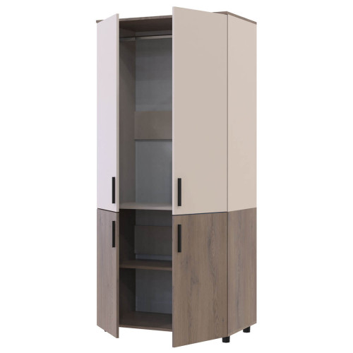 Фото шафи ТОРН 2 ДСП штанга ДОРОС (DOROS) кремона канноло / кашемір – наповнення