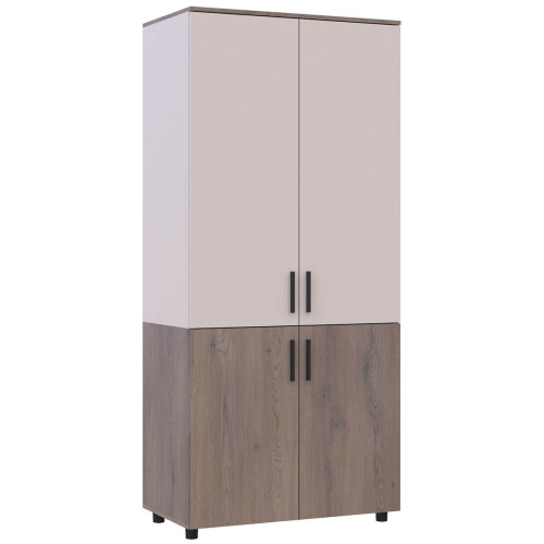 Фото шафи ТОРН 2 ДСП штанга ДОРОС (DOROS) кремона канноло / кашемір – вигляд збоку