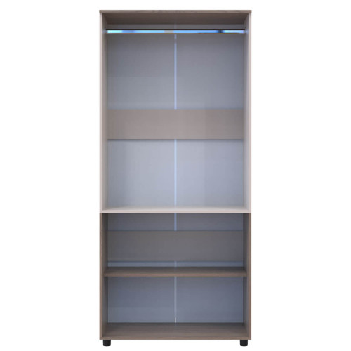 Фото шафи ТОРН 2 ДСП штанга ДОРОС (DOROS) кремона канноло / кашемір – вигляд спереду наповнення