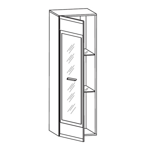 На фото схема навісної вітрини ВУШЕР SFW1W Гербор з відкриванням вліво