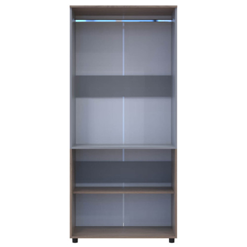 Фото шафи ТОРН 2 ДСП штанга ДОРОС (DOROS) кремона канноло / сірий – вигляд спереду наповнення