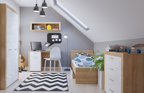 Фото полки BALDER SFW/120 BRW в интерьере детской