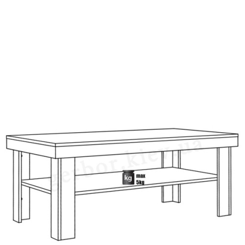 На фото схема журнального столика 125 LAVENDA VMV Holding