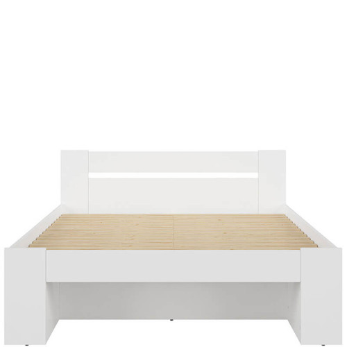 Фото белой кровати NEPO PLUS LOZ3S/160 BRW – вид спереди
