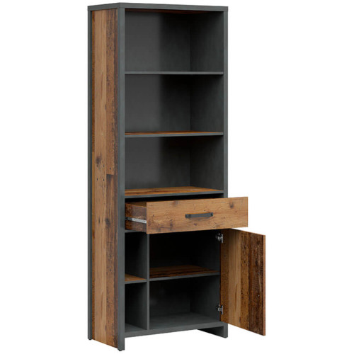 Фото детской WESTON BRW сосна old style / матера – наполнение стеллажа