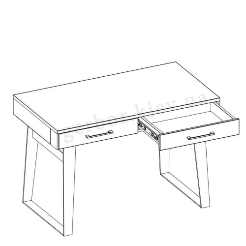 Фото детской LOFT BOGFRAN – схема наполнения письменного стола