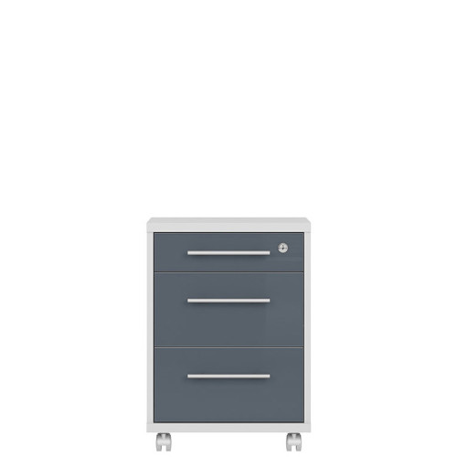 Фото мобильной тумбочки OFFICE LUX KON3S BRW - вид спереди