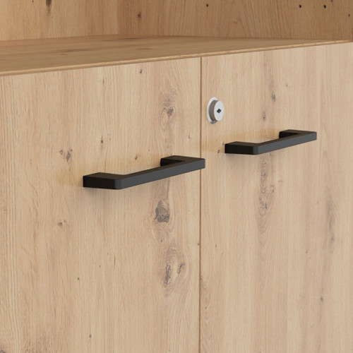 Фото тумбы с замком SPACE OFFICE REG2D/120/Z BRW – ручки