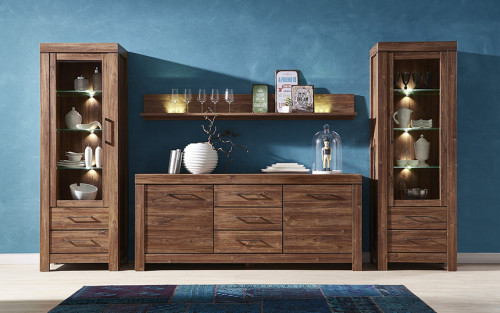 Фото комода GENT KOM2D3S/9/20 BRW дуб стирлинг в интерьере гостиной